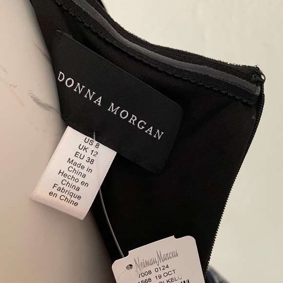 Donna Morgan off the shoulder velvet Bodice plaid - Picture 6 of 6